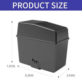 Compact Black Car Trash Bin With Flip Lid – Portable Waste Container For Vehicles