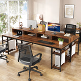 Tribesigns 78.74 Inches Extra Long Two-Person Desk, Double Computer Desk