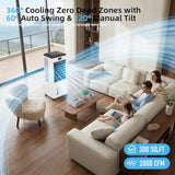 Evaporative Air Cooler, Energy-Efficient 60W with Remote  for Home Office