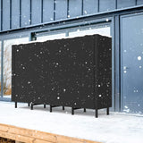 5.3ft Firewood Rack with Cover for Outdoor Fireplace Log Storage