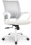 Black Mesh Gaming Office Chair Mid Back Lumbar Support Adjustable Height Swivel