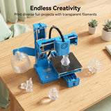 Mini 3D Printer High Precision Silent Printing Compact Desktop Easy Operation for PLA Consumables
