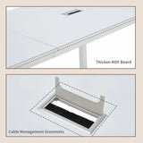 Large 78.7 Industrial Style Meeting Table Set for Conferences and Seminars