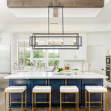 Retro Industrial Chandelier for Table Dining Room Kitchen Island Bar Light Pendant