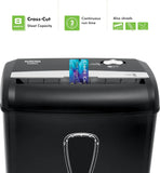 8-Sheet Crosscut Paper Shredder with Wastebasket, Shreds Credit Cards and Staples