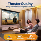 Motorized 16:9 100 Inch HD 4K Movie Screen with Remote for Home Theater