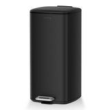 mVm Stainless Steel Trash Can 20L/30L, Step Pedal Garbage Bin with Lid, Fingerprint-Resistant, Soft Close