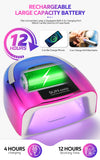 48 LEDs ,200W UV Nail Lamp , LCD Screen, Rechargeable – Cures All Gel Nails,