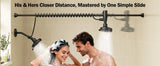 Tandem Shower Head For Couples, Dual Shower Head with Original Adjustable Slider, High Pressure
