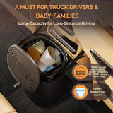 Leakproof Silicone Car Trash Can with Lid, 2 Gallon Garbage Bin for Sedan