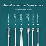 Ear Wax Pickers Stainless Steel Earpick Wax Remover Curette Ear Pick Cleaner MD DC PRINT