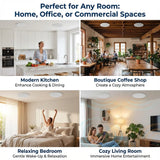 Herdio 6.5" 4 PCS 600 Watts Ceiling Bluetooth Speakers Perfect for Home Theater,Kitchen,Bedroom,