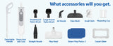 INSE Steam Mop Detachable Steam Cleaner 6 in 1 for Carpet Hardwood