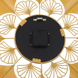 3D Ginkgo Biloba Art Wall Clock WM353B | Gold Dial, Silent Movement