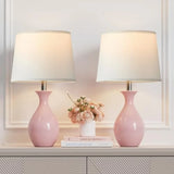 Table Lamp Set of 2, Classic Small Lamp Nightstand Lamp for Bedroom Living