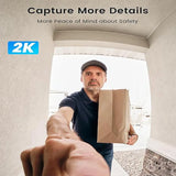 ieGeek 2K Doorbell Camera Wireless -Video Doorbell with Chime Ringer, Smart Wifi Doorbell