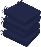 Outdoor Chair Cushions Set of 4 19x19, Patio Seat Cushions with Ties and Handle