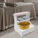 Pedicure Stool Foot Foot Bath Stool with 4 Wheels Foot Rest Pedicure Manicure Funiture