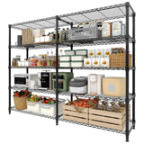 Heavy Duty Storage Shelves 4/5 Tiers Metal Shelving Unit Adjustable Organization Pantry Shelves