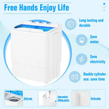 Portable Washing Machine with Longer Hose for Apartments, RVs, and Dorms - 16 Lbs Compact
