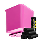 Pink Car Trash Can With Floor Mat Clip, Leakproof Portable Bin