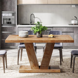 Tribesigns 47-Inch Dining Table for 4-6, White Kitchen Dinner Table