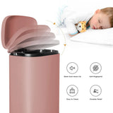 Trash Can, Stainless Steel Kitchen Garbage Can, Step Waste Bin with Hinged Lid