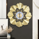 3D Ginkgo Biloba Art Wall Clock WM353B | Gold Dial, Silent Movement