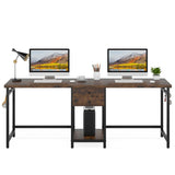 Tribesigns 78.74’’ Two Person Desk with 2 Drawers, Long Double Computer Desk