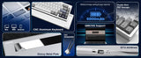 YUNZII AL68 Silver Wireless Custom Mechanical Keyboard