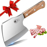 Heavy-Duty Pear Wood Handle Bone Axe-Cutter & Meat Cleaver