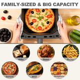 7.9QT Air Fryer with Window, 12-In-1 Large Air Fryer for Family, 1800W, Black