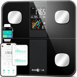 High Accuracy Digital Bathroom Scale for Body Weight Fat Percentage BMI and Heart Rate Monitoring with Large