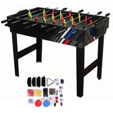 4-In-1 Combo Game Table Set with Football Billiards Ice Hockey Table Tennis