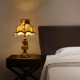 European Gold Table Lamp, 100-260V Bedside Desk Light, for Studies