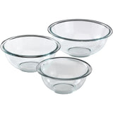 Glass Mixing Bowls Set for Prepping, Baking, Cooking, Microwave and Dishwasher Safe