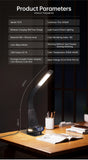Eye-Care Reading Desk Lamp w/ Soft Night Light 15W Wireless Fast Charging