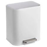 Kitchen Trash Can Stainless Steel Step on Garbage Bin with Soft Closing Lid Removable