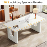 Modern Executive Desk 70.9" Office Computer Conference Table Home Office Workstation White
