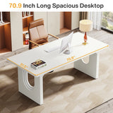 Tribesigns Executive Desk, 70.9" Large Office Computer Desk, Conference Table Meeting Room Table