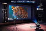 LynCast Outdoor Projector with WIFI 6 and Bluetooth 5.4, 1080P, 8K Support