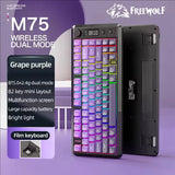 FREEWOLF M75 Wireless Keyboard, Bluetooth Dual-mode, PBT Gradient Ball Cap