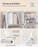 SONGMICS Shoe Rack, 12 Cubes With Doors, 48 Pair Plastic For Bedroom