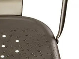 Furmax Metal Dining Chair Indoor-Outdoor Use Stackable Classic Trattoria Chair Chic Dining Bistro Cafe