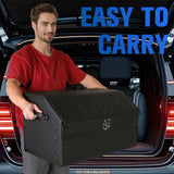 Double-Layer Car Trunk Organizer with Magnetic Lock Storage Organizers Collapsible Car Storage Bin
