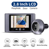 Mini Peephole Smart Wireless Door Viewer Camera PIR Motion Detection Smart Peephole Video Doorbell 2.8 Inch Doorbell