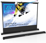 WEMAX 40" Portable Projector Screen HD 16:9, Foldable Tabletop Pull-Up Stand