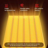 Space Heater for Indoor Use, Large Room Heater with 3D Flame Effect