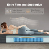 Hybrid Memory Foam Twin Size Mattress, Lumbar Support for Back Pain Relief
