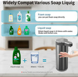 Touchless Foaming Soap Dispenser with USB Rechargeable Battery, 12oz Wall Mounted